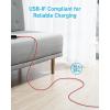 imageAnker USB A to USB C Cable Charger Cord 2 Pack 6FT for iPhone 17 SeriesSamsung Galaxy Note 10S10 S10 LG V30 BlackRed