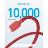 imageAnker USB A to USB C Cable Charger Cord 2 Pack 6FT for iPhone 17 SeriesSamsung Galaxy Note 10S10 S10 LG V30 BlackRed