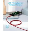 imageAnker USB A to USB C Cable Charger Cord 2 Pack 6FT for iPhone 17 SeriesSamsung Galaxy Note 10S10 S10 LG V30 BlackRed