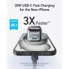 imageAnker USB C Charger Block 20W PIQ 30 Compact Fast Charging for iPhone 171615 and More Series Galaxy Pixel 43 iPad Cable Not IncludedBlack