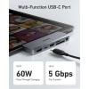 imageAnker USB C Hub for USBC iPad 541 USBC Hub 6in1 with 4K HDMI Port MultiFunction USB Port SD and microSD Card Slots for iPad Pro 5th GeniPad Air 5th GeniPad mini 6th and Later Gray