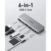 imageAnker USB C Hub for USBC iPad 541 USBC Hub 6in1 with 4K HDMI Port MultiFunction USB Port SD and microSD Card Slots for iPad Pro 5th GeniPad Air 5th GeniPad mini 6th and Later Gray