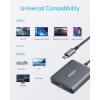 imageAnker USB C to Dual HDMI Adapter Compact and Portable USB C Adapter Supports 4K60Hz and Dual 4K30Hz for MacBookLenovoYogaThinkpad XPSmacOS only Support SST Mode