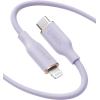 imageAnker USB C to Lightning Cable MFi Certified Powerline III Flow Silicone Charging Cable for iPhone 13 13 Pro Midnight Black 6ftLight Purple