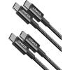 imageAnker USB C to USB C Cable TypeC 60W Fast Charging Cable 6 FT 2Pack for iPhone 17 Series iPad mini 6 and More BlackBlack