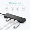 imageAnker USB Hub 4 Ports Multiple USB 30 Hub USB Splitter for Laptop Extender for A Port Laptop PC Desktop and More Charging Not Supported2ft USBA07 ft
