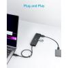 imageAnker USB Hub 4 Ports Multiple USB 30 Hub USB Splitter for Laptop Extender for A Port Laptop PC Desktop and More Charging Not Supported2ft USBA2 ft