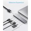 imageAnker USBC Hub for MacBook 8in2 Adapter Compatible with Thunderbolt 3 USBC Port 4K HDMI USBAampampC 30 Data Ports SD Card Lightning Audio