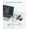 imageAnker USBC Hub11in1 10Gbps Data Hub with 4 USBA and 4 USBC Ports 100W USBC PDin Card Reader 2in1 USB Connector for USBA and USBC Laptop MacBook iPad and More 65W Adapter Included8in1