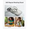 imageAnker Ultra Magnetic for iPhone 16 Pro Max Case with Sturdy 360 Ring Stand MilitaryGrade Shockproof iPhone 16 Pro Max Kickstand Compatible with MagSafeBlackClear Titanium