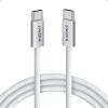imageAnker Zolo USB C to USB C Cable Braided and DirtFree TypeC Fast Charging Cable Slim Connector for iPhone 17 Series MacBook 240W Black 6FTWhite