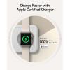 imageAnker iPhone 16 Foldable 3in1 Wireless Charging Station Qi2 Certified 15W UltraFast MagSafeCompatible Wireless Charger for iPhone 1514 Series AirPods Apple Watch USBC Charger IncludedWhite