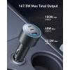 imageAnker iPhone 17 USBC Car Charger 1675W Max 3Port UltraCompact TypeC Fast Car Charger for MacBook ProAir iPhone 171615 Series Samsung S24S23 iPad Pro AirPods and More