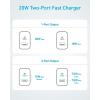 imageAnker iPhone 1716 Charger 2Pack 20W Fast USB C Charger Block for iPhone 1616 Pro Max15 SeriesiPad Pro and More Black 2 Pack ampamp 2 CableWhite