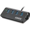 imageAnker 4Port USB 30 Unibody Aluminum Portable Data Hub with 2ft USB 30 Cable for MacBook Mac Promini iMac XPS Surface Pro Notebook PC USBFlash Drives Mobile HDD and MoreBlack