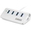 imageAnker 4Port USB 30 Unibody Aluminum Portable Data Hub with 2ft USB 30 Cable for MacBook Mac Promini iMac XPS Surface Pro Notebook PC USBFlash Drives Mobile HDD and MoreSilver