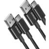 imageAnker Cable 2 Pack 3FT USB A to USB C Cable for iPhone 17 SeriesSamsung Galaxy S10 S10 LG V30 Beats Fit Pro and More Black3ft