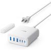 imageAnker Desktop Charger Fast Charging USB C Charger 112W Max 6Port Charging Station for iPhone17 iPad MacBook Samsung and More Cable Not IncludedWhite