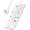 imageAnker Flat Plug Power Strip 12in1 USBC Power Strip with 8 AC Outlets 2 USBC 2 USBA Ports 5feet Extension Cord Slim Desk Charging Station 900J Surge Protection 35W Max for Home OfficeWhite
