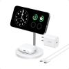 imageAnker MagSafe Compatible MagGo Charger Stand iPhone 17 Wireless Charger 2in1 Charging Station Qi2 Certified 15W Fast Charging for iPhone 171615141312 AirPods Pro Black No AdapterWhite