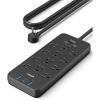 imageAnker Power Strip Surge Protector 2100J 12 Outlets with 2 USB A and 1 USB C Port for Multiple Devices 5ft Extension Cord 20W Power Delivery Charging for Home Office Dorm Essential TUV ListedBlack