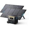 imageAnker SOLIX F2000 Portable Power Station PowerHouse 767 and 760 Expansion Battery with 200W Solar Panel 4096Wh LiFePO4 Battery with 4 AC Outlets Up to 2400W for Home Outdoor Camping RVAnker SOLIX F20002400W Solar Panel