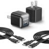 imageAnker USB C Charger Block 20W PIQ 30 Compact Fast Charging for iPhone 171615 and More Series Galaxy Pixel 43 iPad 2 Pack ampamp 2 Cableblack