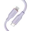 imageAnker USB C to Lightning Cable MFi Certified Powerline III Flow Silicone Charging Cable for iPhone 13 13 Pro Midnight Black 6ftLight Purple