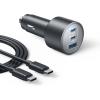 imageAnker iPhone 17 USBC Car Charger 1675W Max 3Port UltraCompact TypeC Fast Car Charger for MacBook ProAir iPhone 171615 Series Samsung S24S23 iPad Pro AirPods and More