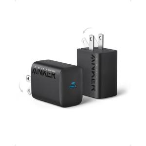 imageAnker 30W USBC Charger 312 Charger with Compact ampamp Foldable Design Fast Charging for iPhone 171615 Series Samsung S23 MacBook Air Pixelbook iPad Pro ampamp More 2Pack Cable Not IncludedBlack