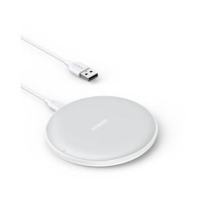 imageAnker 313 Wireless Charger Pad QiCertified 10W Max Fast Charging for Samsung Compatible with iPhone 16 Plus15 Plus14 Plus12 AirPods No AC Adapter Not MagSafe Magnetic Charging Compatiblewhite