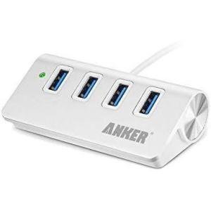 imageAnker 4Port USB 30 Unibody Aluminum Portable Data Hub with 2ft USB 30 Cable for MacBook Mac Promini iMac XPS Surface Pro Notebook PC USBFlash Drives Mobile HDD and MoreSilver