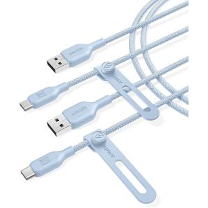 imageAnker Cable BioBriaded Durable USB A to USB C Charger Cable for Samsung Galaxy Note Series LG V30 2 Pack 6FT BlackBlue