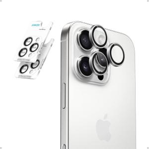 imageAnker Camera Lens Protector for iPhone 16 Pro16 Pro Max 2Pack HD and UltraDurable ShieldX Glass Easy Installation Exclusively for iPhone 16 Pro16 Pro Max Light BrownSilver