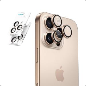 imageAnker Camera Lens Protector for iPhone 16 Pro16 Pro Max 2Pack HD and UltraDurable ShieldX Glass Easy Installation Exclusively for iPhone 16 Pro16 Pro Max Light BrownLight Brown