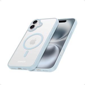 imageAnker MagGo Matte Magnetic Phone Case for iPhone 16 Pro Max UltraSlim ScratchResistant Durable Protective Cover Compatible with MagSafe BlueBlue