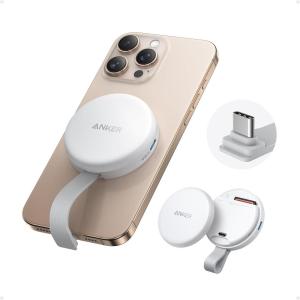 imageAnker MagGo USBC Adapter SD Card Reader for USB C iPhone 1615 SeriesNot for121314 Portable Magnetic Memory Card Reader with Builtin Cable Slots for SDampampTF 312MBs Max Data TransferBlackShell White