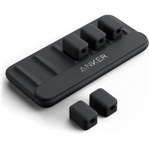 imageAnker Multipurpose Cord Keeper  5 Clips for Lightning USB C Micro Cables ampamp Other Wires  Sticks to Wood Marble Metal Glass BlackBlack