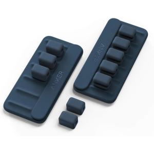 imageAnker Multipurpose Cord Keeper  5 Clips for Lightning USB C Micro Cables ampamp Other Wires  Sticks to Wood Marble Metal Glass BlackBlue