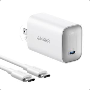 imageAnker Nano Charger 100W Foldable MacBook Charger for iPhone 17 Series and All USB C Devices 6ft USBC Cable Included Compatible with MagSafeWhite