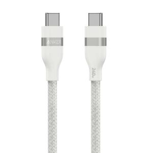 imageAnker Nano USB C Cable 240W 6FT Flexible MultiColor Braided Cord Fast Charging Type C Charger for iPhone 17 Series MacBook Pro and MoreWhiteWhite