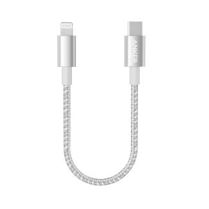 imageAnker New Nylon USB C to Lightning Cable Apple MFi Certified for iPhone 14 Series and More 6FT BlackSilver