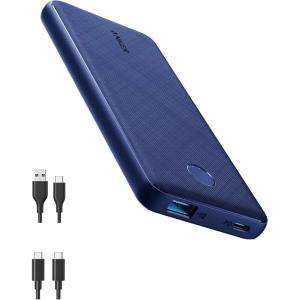 imageAnker Portable Charger USBC PortableCharger 10000mAh with 20W Power Delivery 523 Power Bank PowerCore Slim 10K PD for iPhone 13 SeriesiPhone 12 Series S10 Pixel 4 and More WhiteBlue
