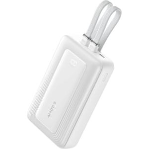 imageAnker Power Bank 20000mAh 30W Max Fast Portable Charger with Builtin USBC and MFi Certified Lightning Cables USBCampampA Battery Pack for iPhone 161514 Series MacBook Galaxy