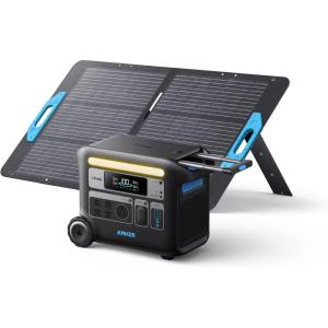 imageAnker SOLIX F2000 Solar Generator 2048Wh Portable Power Station with LiFePO4 Batteries and 400W Solar Panel GaNPrime Technology 4 AC Outlets Up to 2400W for Home Power Outages Camping and RVsAnker SOLIX F2000100W Solar Panel