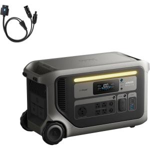 imageAnker SOLIX F3000 Portable Power Station with Home Backup Kit 3072Wh 6000W Recharging Generator for Home Use Expandable to 24kWh Works with Generator For Outages Camping RVs and EmergenciesAnker SOLIX F3000