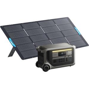 imageAnker SOLIX F3000 Portable Power Station with Home Backup Kit 3072Wh 6000W Recharging Generator for Home Use Expandable to 24kWh Works with Generator For Outages Camping RVs and EmergenciesAnker SOLIX F3000400W Solar Panel