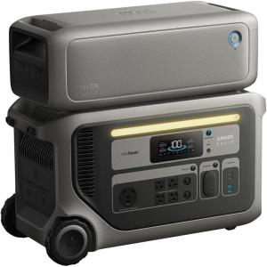 imageAnker SOLIX F3000 Portable Power Station with Home Backup Kit 3072Wh 6000W Recharging Generator for Home Use Expandable to 24kWh Works with Generator For Outages Camping RVs and EmergenciesAnker SOLIX F3000BP3000 Expansion Battery