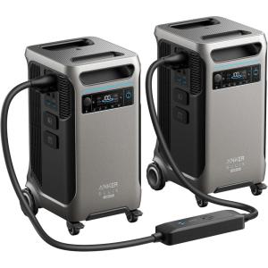 imageAnker SOLIX F3800 Plus Portable Power Station Upgraded Version with 400W Solar Panel 3840Wh 3200W Solar Input Generators for Home Use Works with Generator For Power Outages and EmergenciesAnker SOLIX F3800 Plus2Double Power Hub