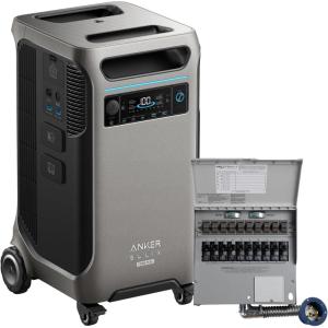 imageAnker SOLIX F3800 Plus Portable Power Station Upgraded Version with 400W Solar Panel 3840Wh 3200W Solar Input Generators for Home Use Works with Generator For Power Outages and EmergenciesAnker SOLIX F3800 PlusTransfer Switch Kit